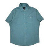 Lee Short Sleeve Shirt - Large Blue Cotton