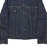 LEVI'S Womens Blue Denim Jacket S Cotton Blend Button Closure Regular Fit