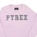 Womens Pink Sweatshirt Pyrex Crew Neck S Cotton Soft Casual Pullover