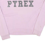 Womens Pink Sweatshirt Pyrex Crew Neck S Cotton Soft Casual Pullover