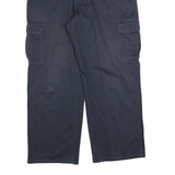 DICKIES Mens Cotton Blend Navy Relaxed Cargo Trousers W38 L30 Workwear Zip