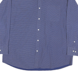 TOMMY HILFIGER Mens Blue Printed Shirt XL Cotton Blend Long Sleeve Button