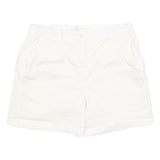 JOULES Womens White Casual Cotton Blend Shorts UK 14 W32 Summer Wear