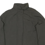 BURBERRY Womens Black Jacket UK 10 Polyester Blend Zip Plain Classic Fit