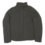 BURBERRY Womens Black Jacket UK 10 Polyester Blend Zip Plain Classic Fit