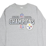 ALSTYLE APPAREL & ACTIVEWEAR Mens Grey NFL Super Bowl Champions Long Sleeve Crew