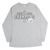 ALSTYLE APPAREL & ACTIVEWEAR Mens Grey NFL Super Bowl Champions Long Sleeve Crew