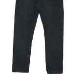 LEVI'S Mens Black Cotton Blend Classic Fit Straight Trousers W31 L26 Zip Closure