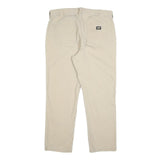 CAT Mens Cotton Blend Beige Regular Fit Straight Leg Trousers W36 L30 Durable