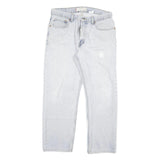 LEVI'S 505 Mens Jeans Blue Regular Straight Denim Light W32 L27 Classic Fit Zip
