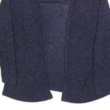 GAP Womens Navy Blue Plain Open Front Plain Crew Neck Knit XL Cotton Blend