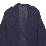 GAP Womens Navy Blue Plain Open Front Plain Crew Neck Knit XL Cotton Blend