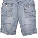 TOM TOMPSON Mens Shorts Blue Cargo M W30 Casual Cotton Pocket Detail