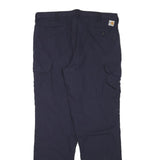 CARHARTT Mens Navy Cotton Blend Regular Cargo Trousers W38 L34 Workwear Zip