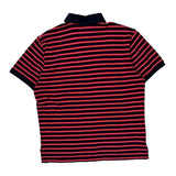 Tommy Hilfiger Striped Polo Shirt - Medium Navy Cotton