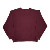 Tommy Hilfiger Spellout Sweatshirt - XL Burgundy Cotton Blend