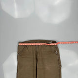 Unbranded Double Knee Carpenter Trousers - 34W 30L Brown Cotton