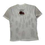 Harley Davidson Graphic T-Shirt - Medium White Cotton