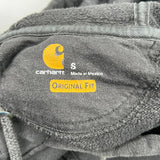 Carhartt Spellout Hoodie - Small Grey Cotton