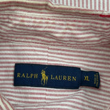 Ralph Lauren Striped Shirt - XL Red Cotton