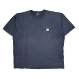 Carhartt T-Shirt - 2XL Blue Cotton