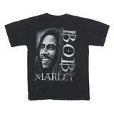 HOT ICE Mens Black Bob Marley Graphic T-Shirt S Short Sleeve Crew Neck Cotton