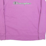 CHAMPION Womens Purple Crew Neck M Sweatshirt Cotton Blend Raglan Sleeve Casual