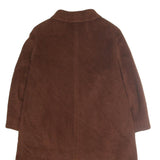 YOUNGLOOK Womens Brown Wool Button Jacket M Plain Classic Stylish Warm