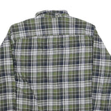 REDHEAD Mens Green & Navy Check Cotton Blend Shirt XL Casual Checked Long Sleeve