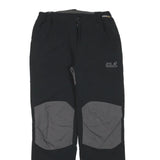 JACK WOLFSKIN Lined Boys Polyester Blend Black & Grey Relaxed Trousers W23 L24