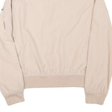 ZARA Womens Beige Bomber Jacket S Polyester Blend Plain Lightweight Zip