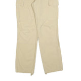 RESET Womens Cotton Blend Beige Regular Cargo Trousers W30 L30 Casual Zip