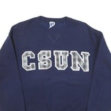 RUSSELL ATHLETIC Womens Navy Blue CSUN Crew Neck L Cotton Blend Sweatshirt