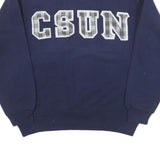 RUSSELL ATHLETIC Womens Navy Blue CSUN Crew Neck L Cotton Blend Sweatshirt