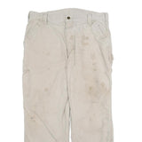 CARHARTT Mens Cotton Beige Regular Fit Straight Leg Trousers W38 L30 Workwear