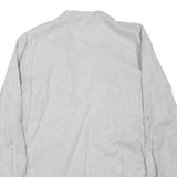 ZARA Womens White Shirt Long Sleeve Collared Plain M Cotton Blend Casual