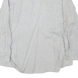ZARA Womens White Shirt Long Sleeve Collared Plain M Cotton Blend Casual