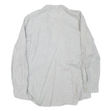 ZARA Womens White Shirt Long Sleeve Collared Plain M Cotton Blend Casual