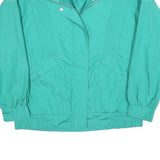 WEATHER MASTER Womens Green Zip Jacket S Polyester Blend Plain Lightweight
