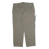DICKIES Mens Cotton Blend Beige Regular Straight Trousers W38 L30 Workwear Zip