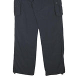 SWITCHER Mens Black Relaxed Cargo Trousers W31 L32 Polyester Blend Zip