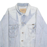 WRANGLER Mens Blue Cotton Denim Jacket 2XL Button Closure Casual Outerwear
