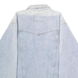 WRANGLER Mens Blue Cotton Denim Jacket 2XL Button Closure Casual Outerwear