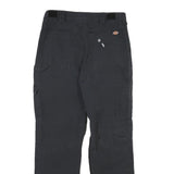 DICKIES Mens Cotton Canvas Black Workwear Regular Straight Trousers W32 L30