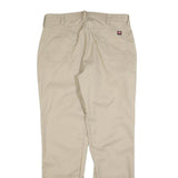 RED KAP Mens Cotton Blend Beige Regular Fit Straight Leg Trousers W36 L34