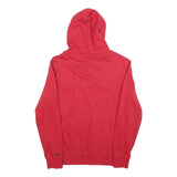 CHAMPION Mens Red Pullover Hoodie S Embroidered Logo Soft Cotton Blend