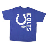 REEBOK Mens Blue Indianapolis Colts Graphic T-Shirt L Short Sleeve Crew Neck NFL