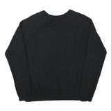 NIKE Mens Black Crew Neck S Sweatshirt Cotton Blend Logo Print