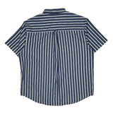 Chaps Ralph Lauren Striped Short Sleeve Shirt - XL Blue Cotton