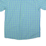 WRANGLER Mens Blue Green Check Shirt XL Button Short Sleeve Casual Cotton